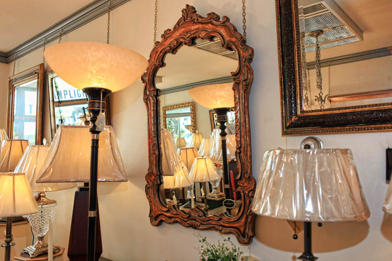 Mirror Frames Mirror frames on the shop wall